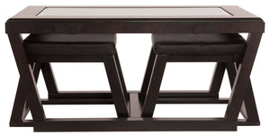 Kelton Coffee Table with Nesting Stools