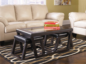 Kelton Coffee Table with Nesting Stools