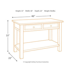 Tyler Creek Sofa/Console Table