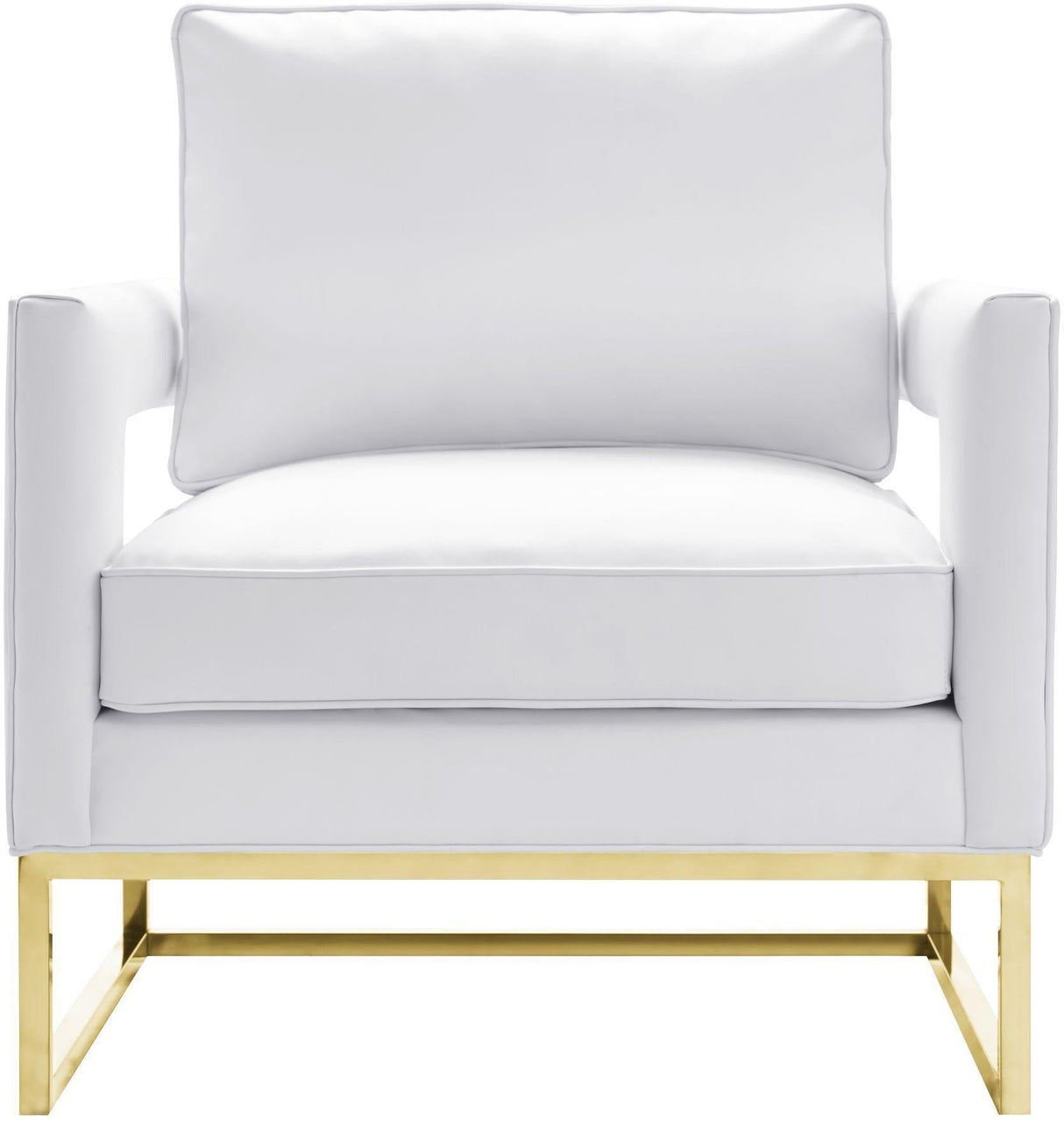 Avery White Leather Chair