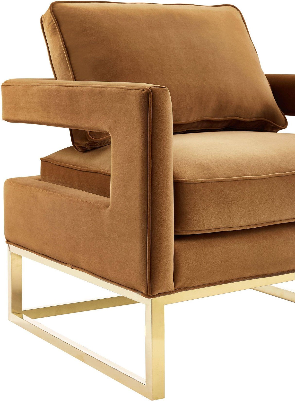 Avery Cognac Velvet Chair