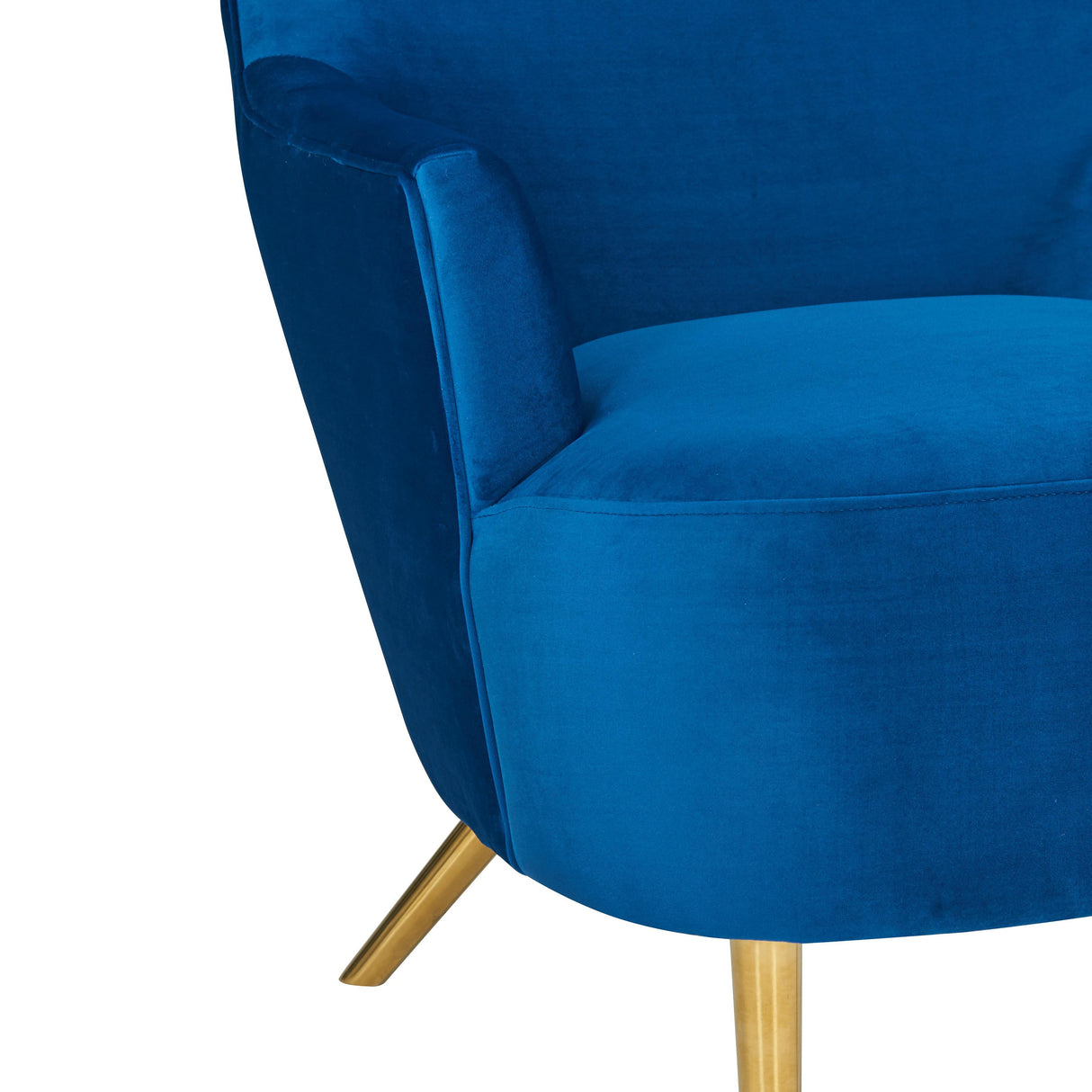 Julia Navy Wingback Velvet Chair