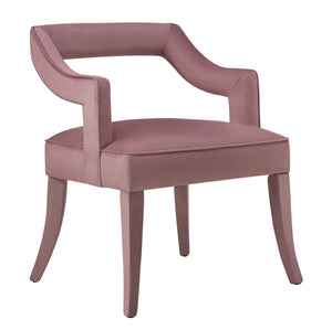 Tiffany Pink Slub Velvet Chair