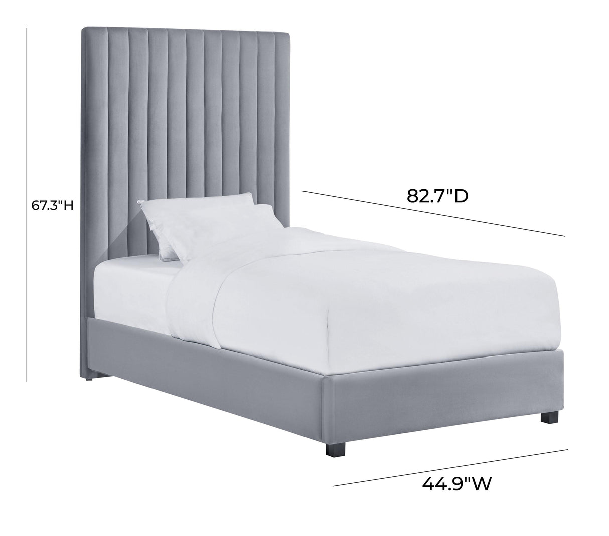 Arabelle Grey Bed Twin