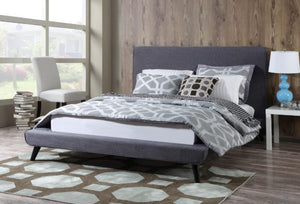 Nixon Grey Linen Bed in Queen