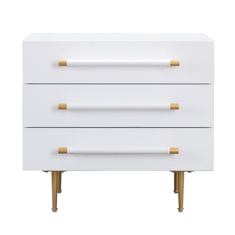 Trident White Nightstand