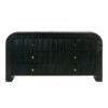 Hump 6 Drawer Black Dresser