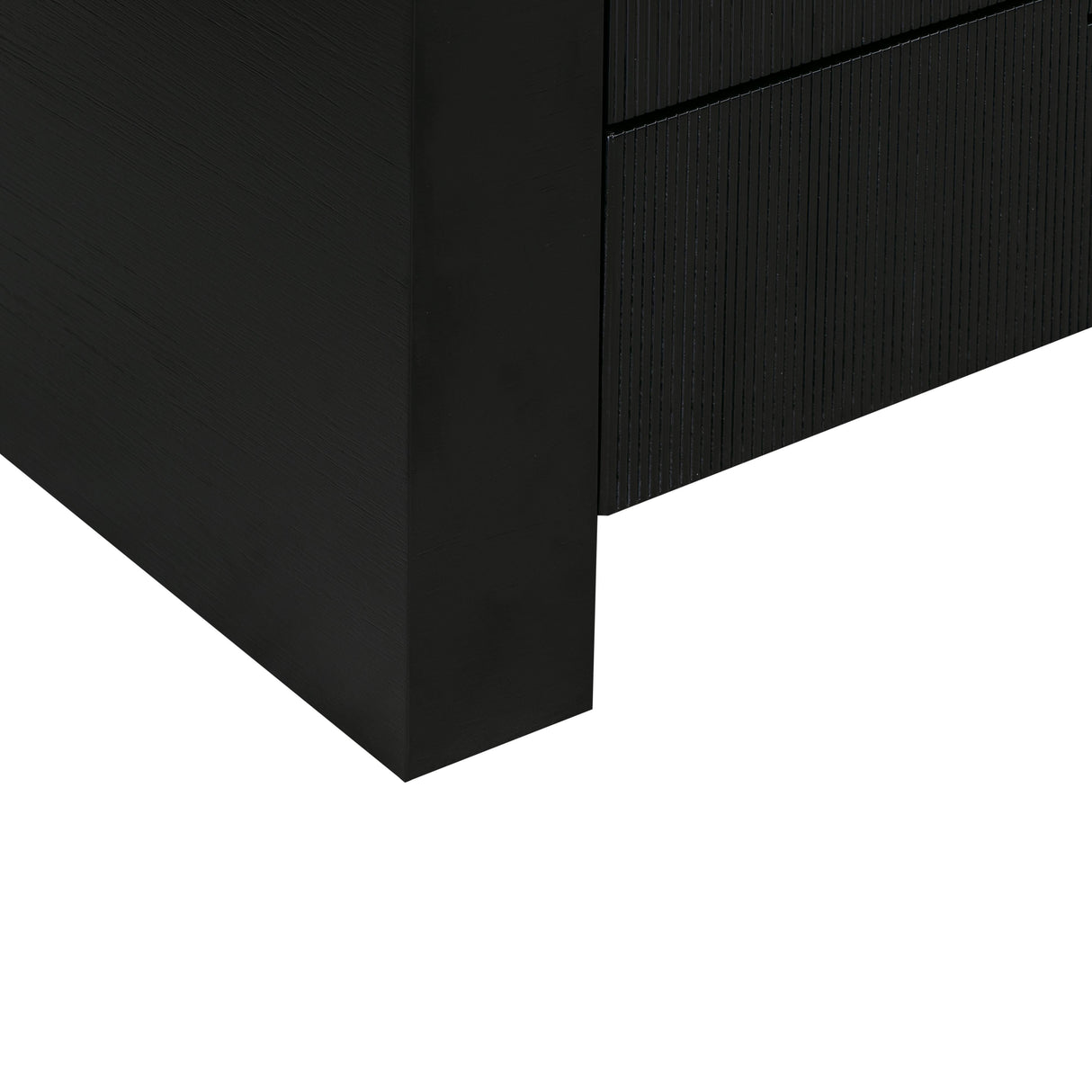 Hump 6 Drawer Black Dresser