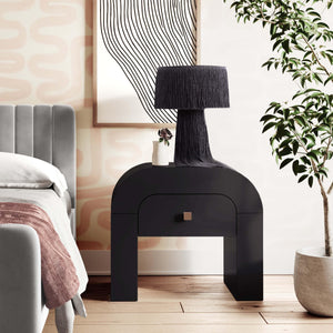 Hump Black Nightstand