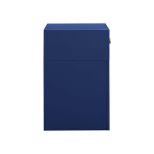 Suzie Navy & Rattan Nightstand