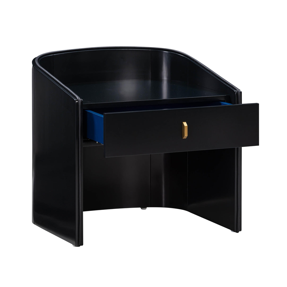 Collins Black Lacquer Nightstand