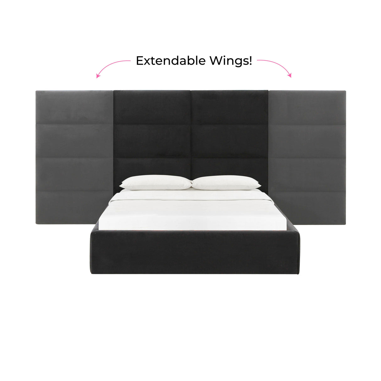 Eliana Black Velvet King Wings (Set of 2)