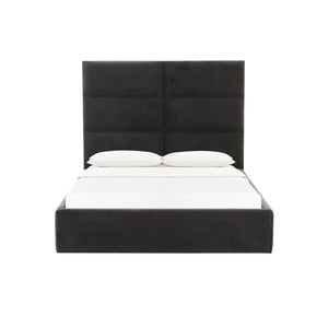 Eliana Black Velvet King Bed