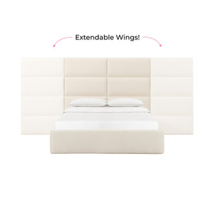 Eliana Cream Boucle Queen Wings (Set of 2)