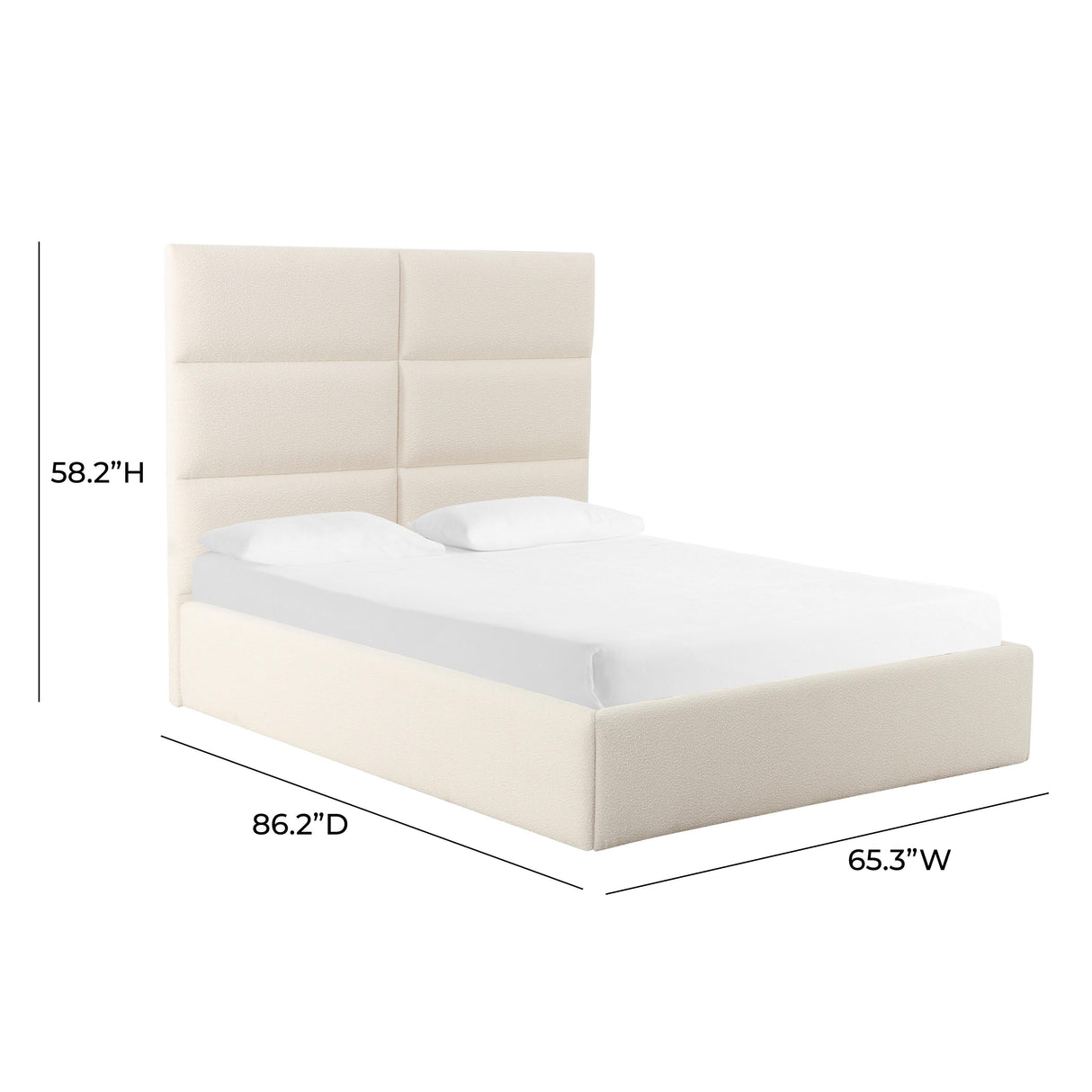 Eliana Cream Boucle Queen Bed