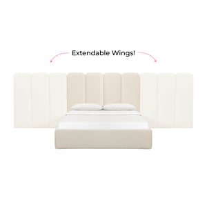 Palani Cream Boucle Wings - Queen or King (Set of 2)