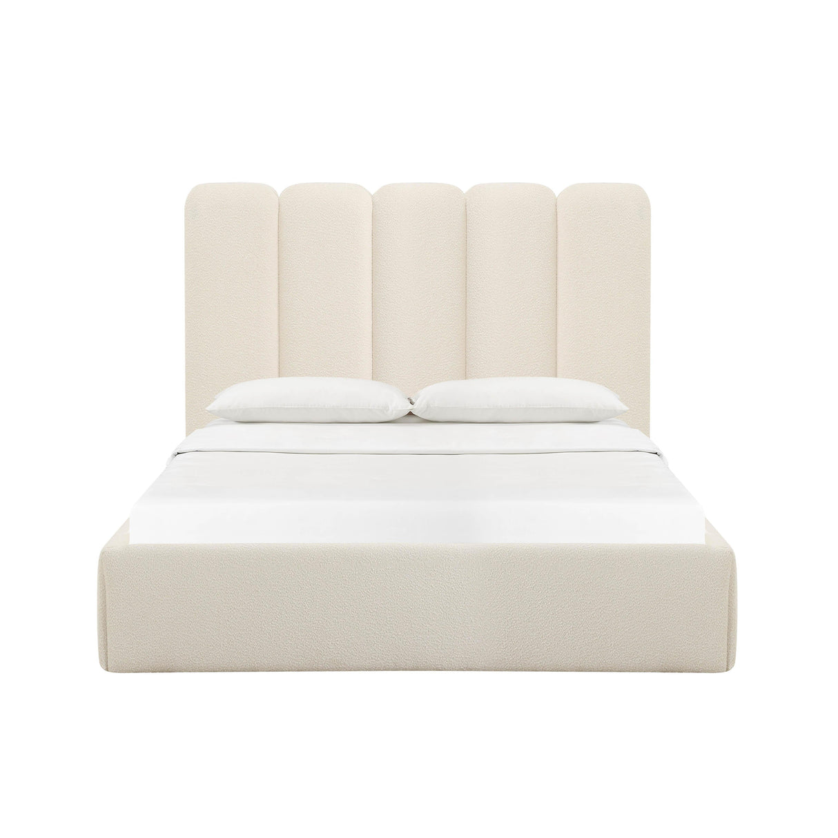 Palani Cream Boucle Queen Bed