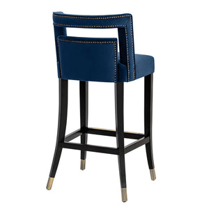 Hart Navy Velvet Bar Stool