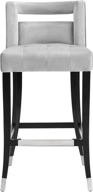 Hart Grey Velvet Counter Stool