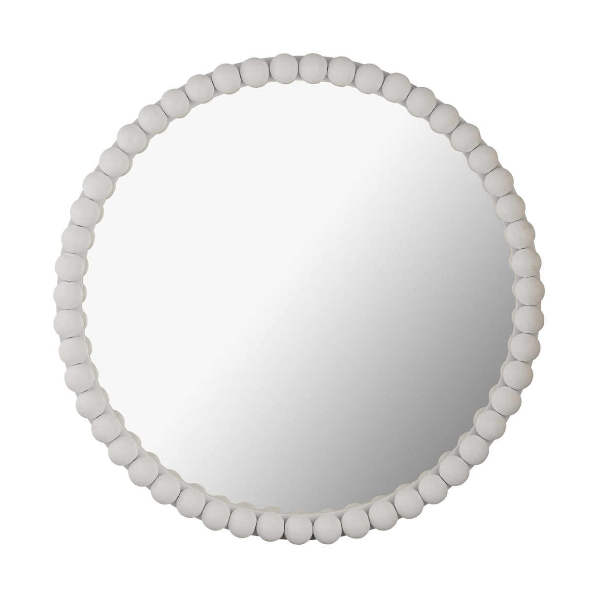 Baria White Wooden Mirror