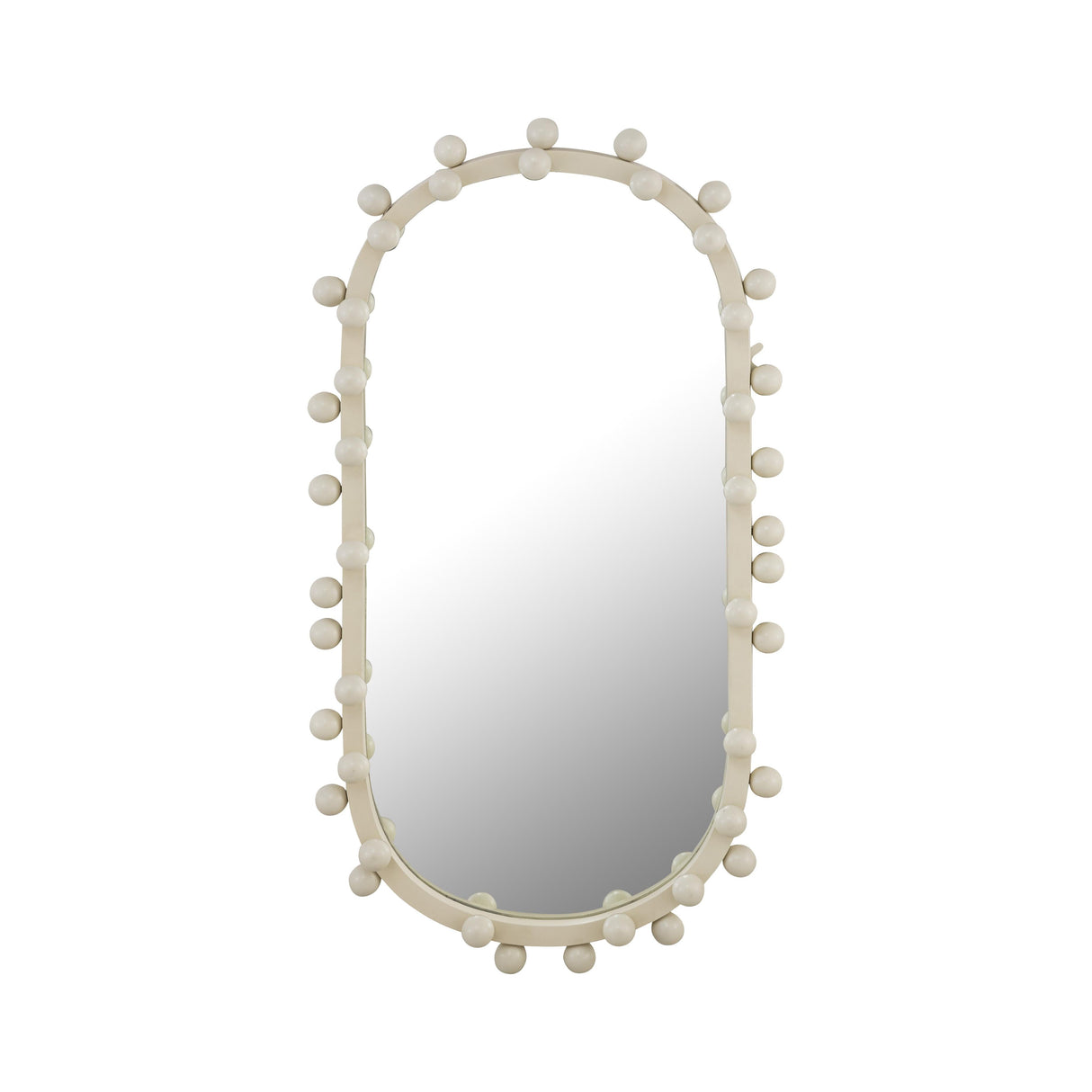 Bubbles Ivory Oval Wall Mirror