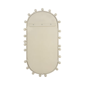 Bubbles Ivory Oval Wall Mirror