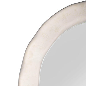 Kaia Cream Textured Floor Mirror