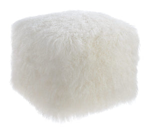 Tibetan Sheep White Pouf