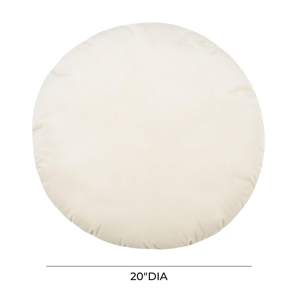 Potter 20" Cream Velvet Pillow