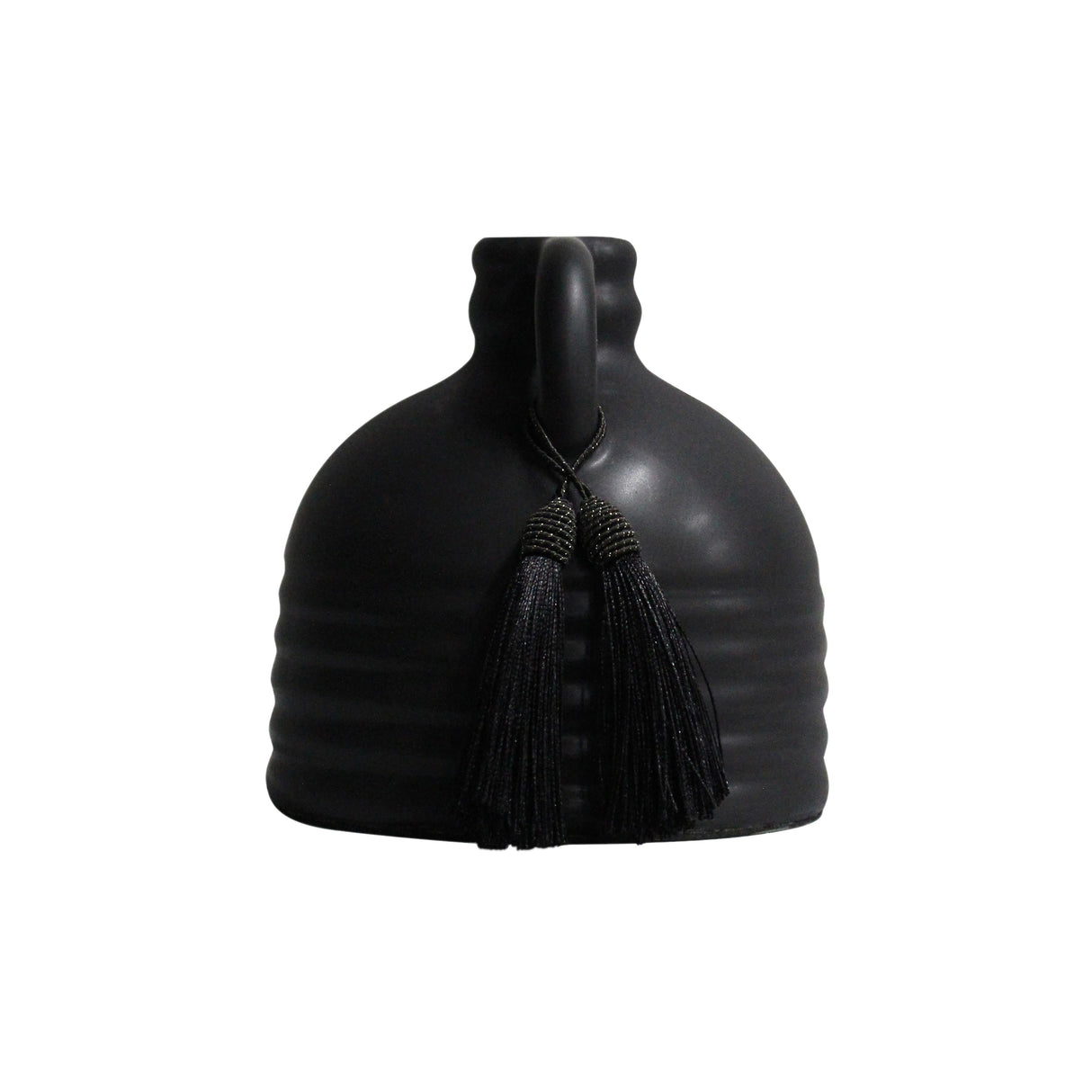 Adonis Black Ceramic Vase