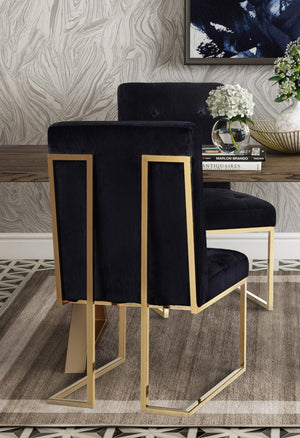 AKIKO BLACK VELVET CHAIR