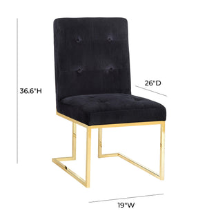 AKIKO BLACK VELVET CHAIR