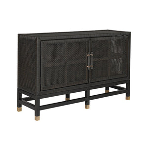 Amara Charcoal Woven Rattan Buffet