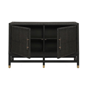 Amara Charcoal Woven Rattan Buffet