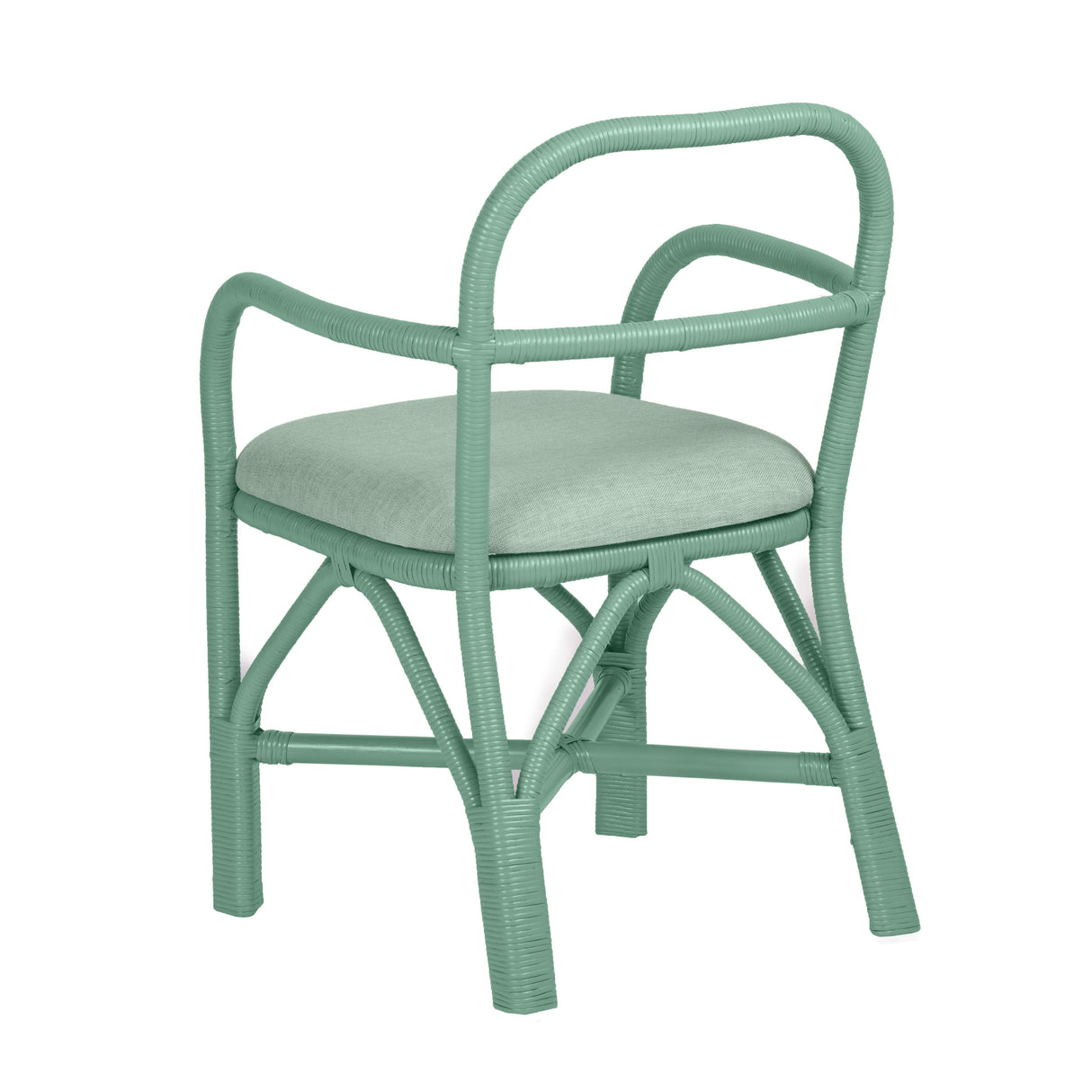 Ginny Green Rattan Dining Chair