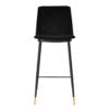 Evora Black Velvet Counter Stool (Set of 2)