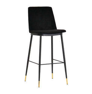 Evora Black Velvet Counter Stool (Set of 2)