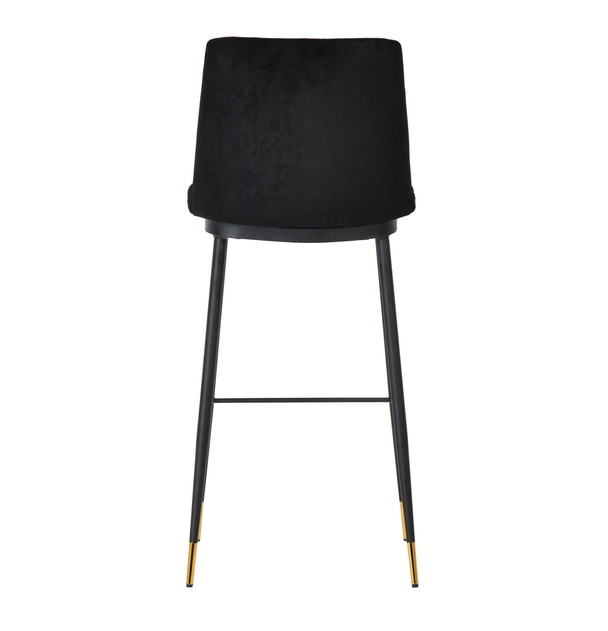 Evora Black Velvet Counter Stool (Set of 2)