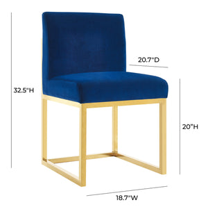 Haute Navy Velvet Chair