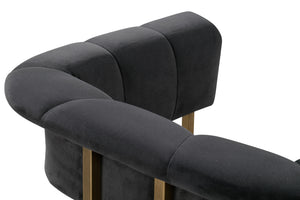 Astrid Grey Velvet Chair