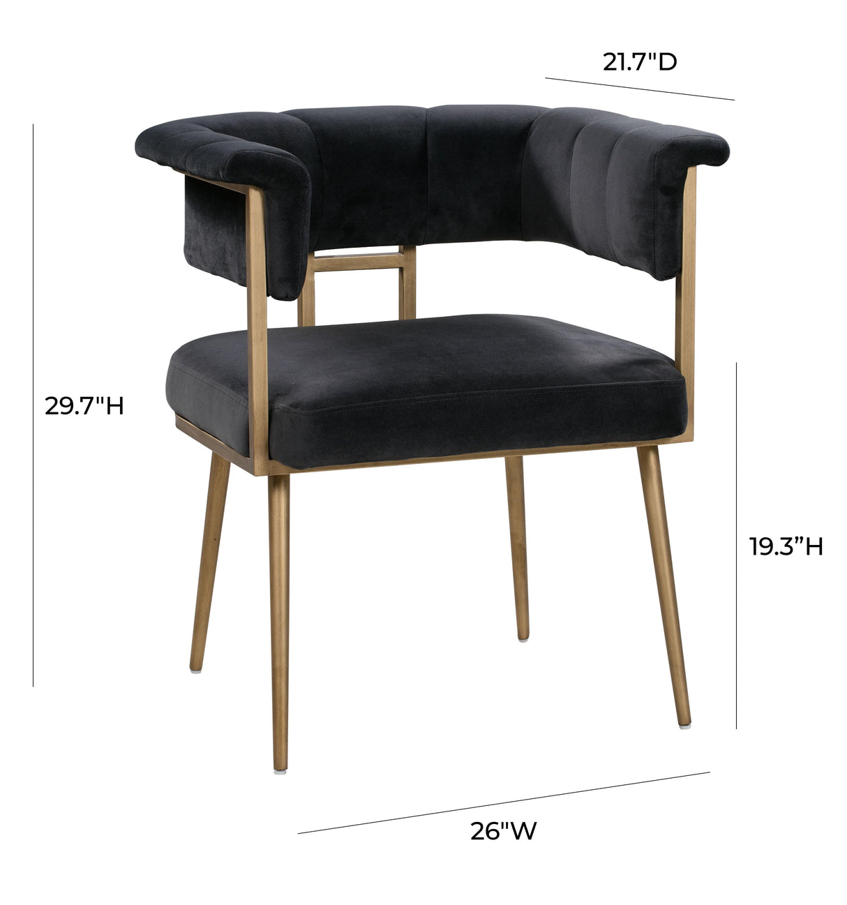 Astrid Grey Velvet Chair