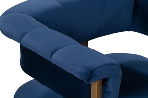 Astrid Navy Velvet Chair