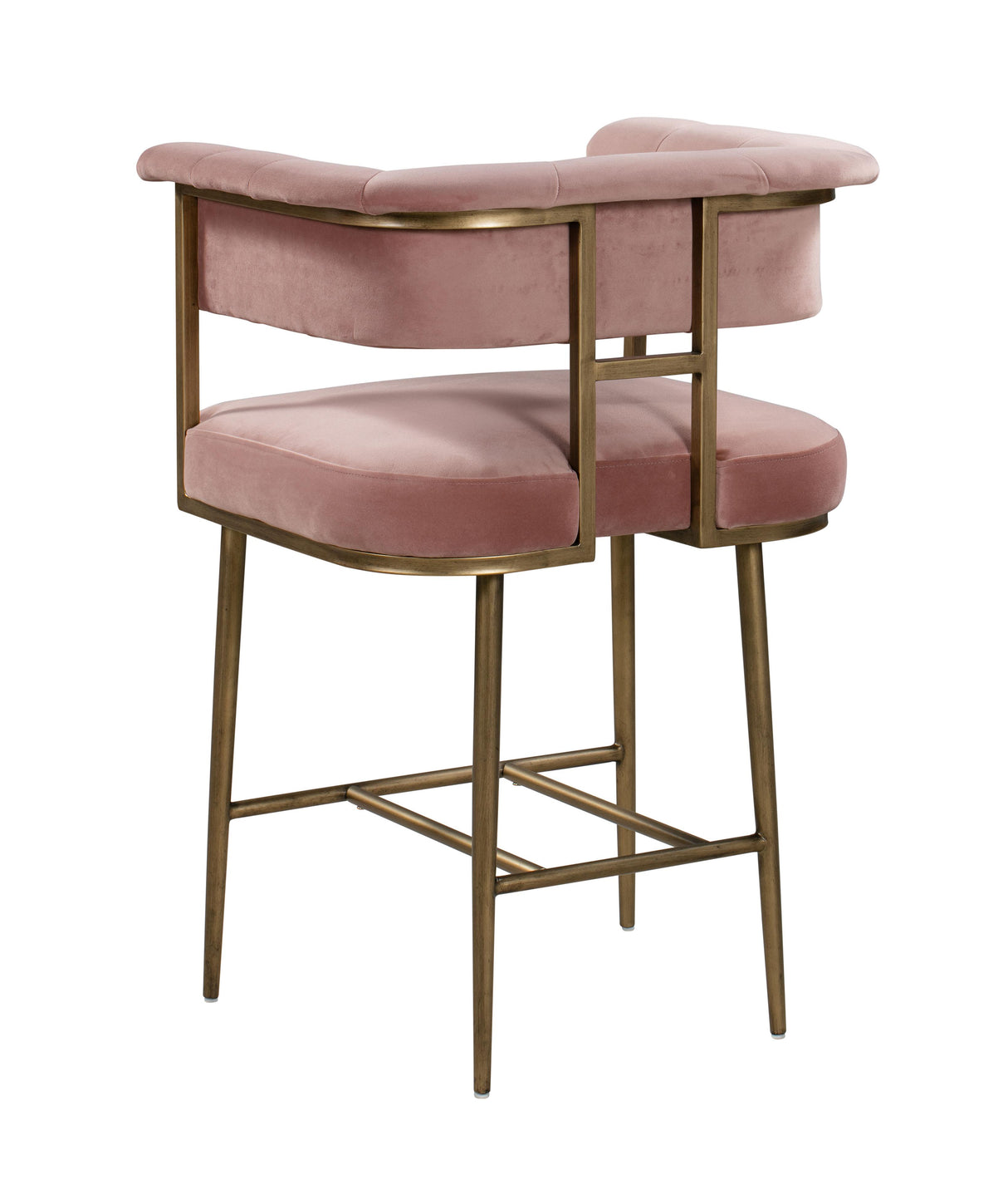 Astrid Blush Velvet Counter Stool