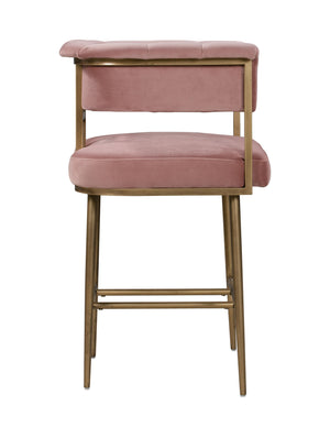 Astrid Blush Velvet Counter Stool