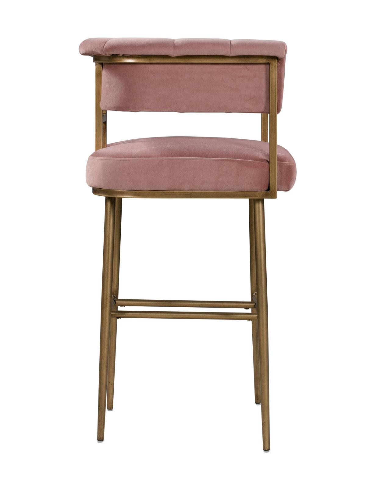 Astrid Blush Velvet Bar Stool