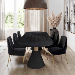 Rishi Black Rope Oval Table