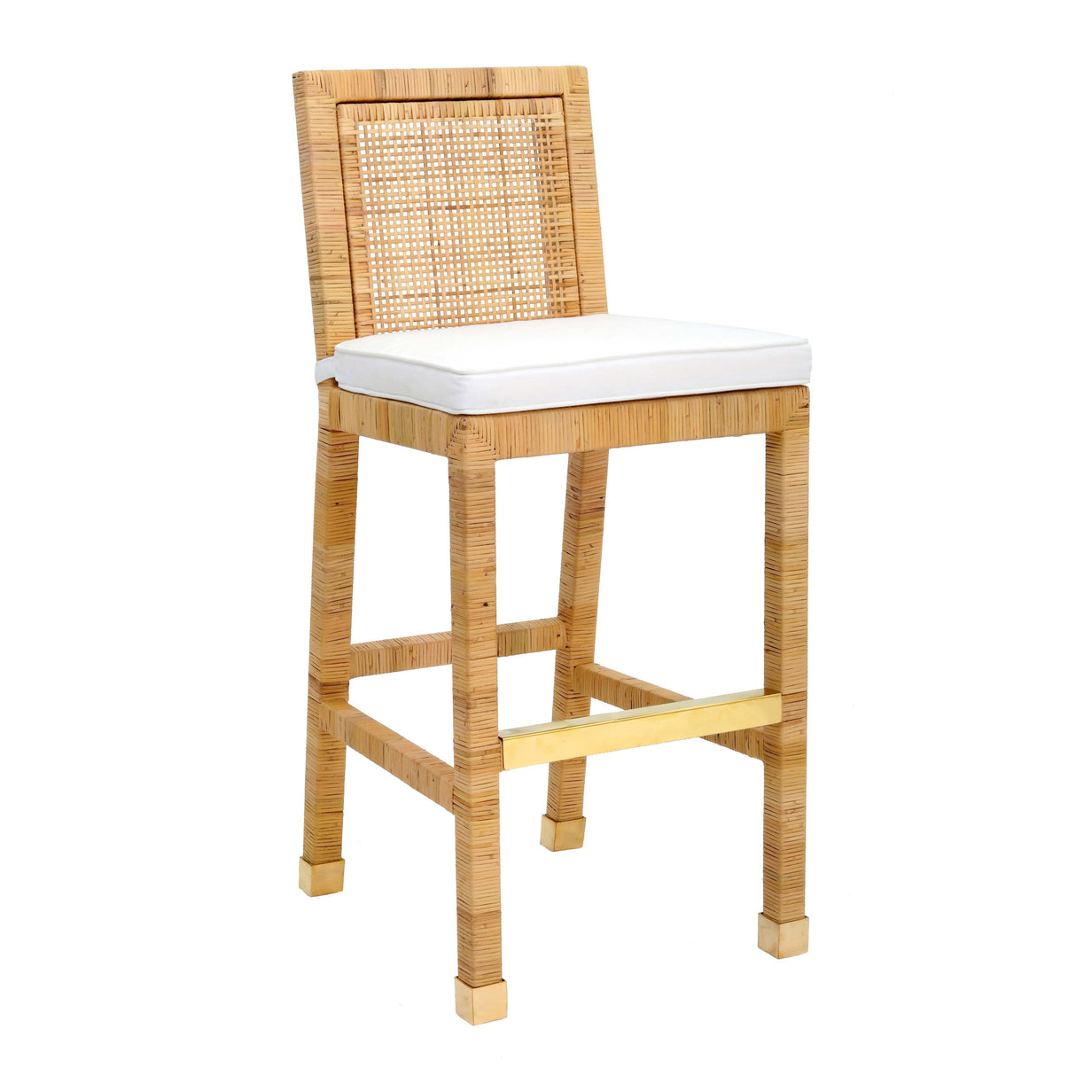 Amara Rattan Performance Fabric Bar Stool