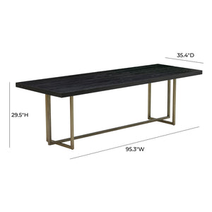 Mason Black 95" Dining Table