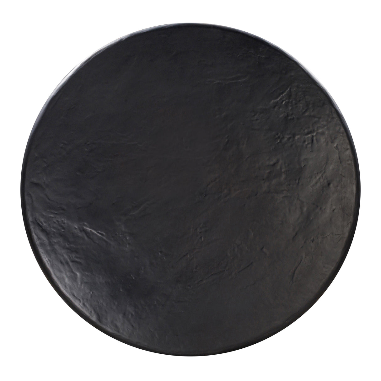 Elika Black Faux Plaster Round Dining Table