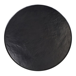 Elika Black Faux Plaster Round Dining Table